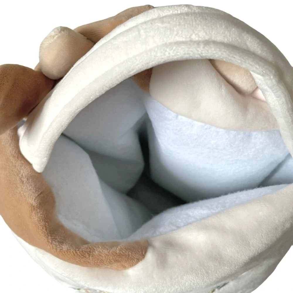 Squishmallow Winking White & Brown Cow Easter Basket, 11.5 inch tall - Picture 7 of 9